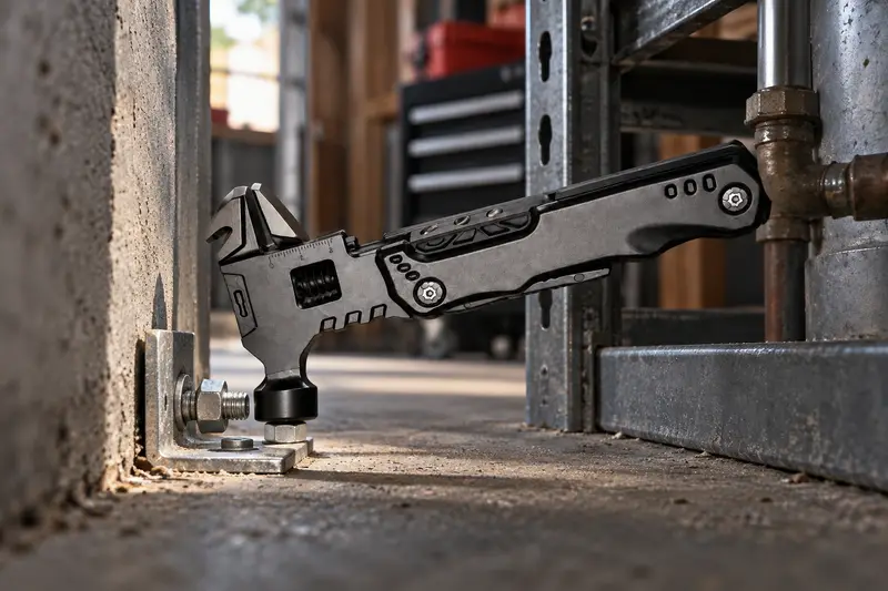 Adjustable Wrench Multi-Tool — Tapping In Tight Quarters