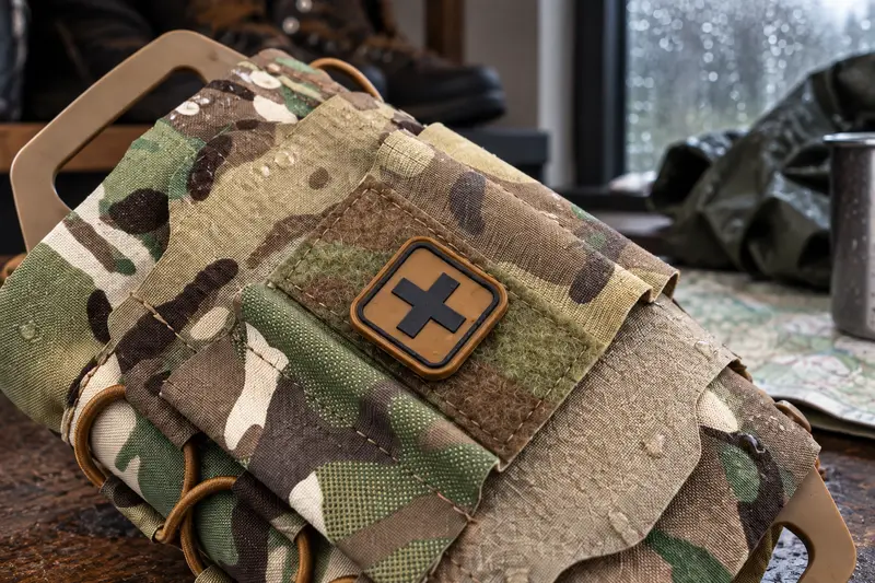 Camouflage First Aid Pouch — Before A Rainy Hike