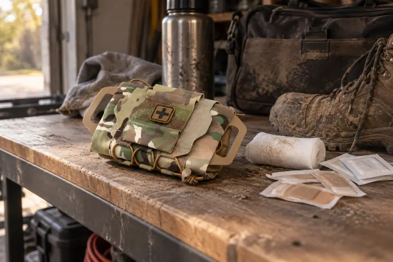 Camouflage First Aid Pouch — After A Dusty Workday