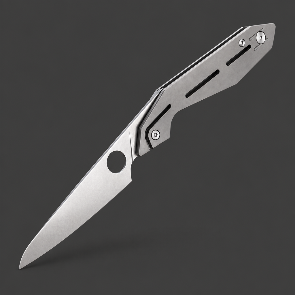 Titanium Handle Folding Pocket Knife