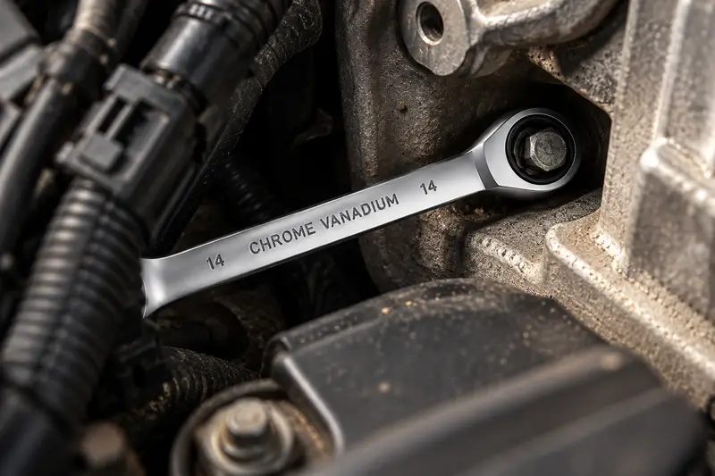 12-Piece Ratcheting Wrench Set — Recessed Fastener Work