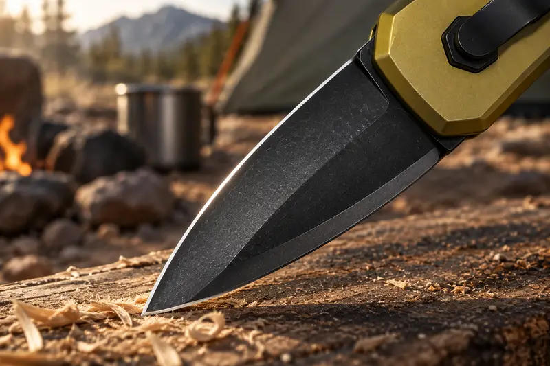 Pocket Knife with Clip — Dusty Campsite