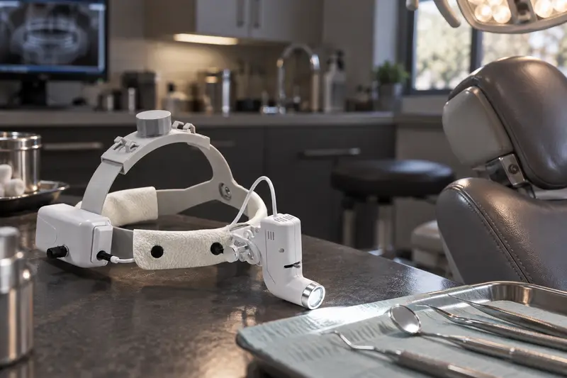 LED Headlamp — Close Dental Inspection