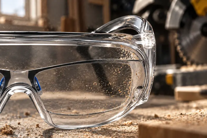 Over-Glasses Safety Glasses — Dusty Workshop Preparation