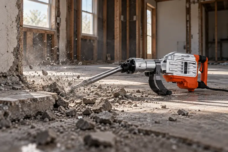 Demolition Hammer — Cleared Indoor Work Area