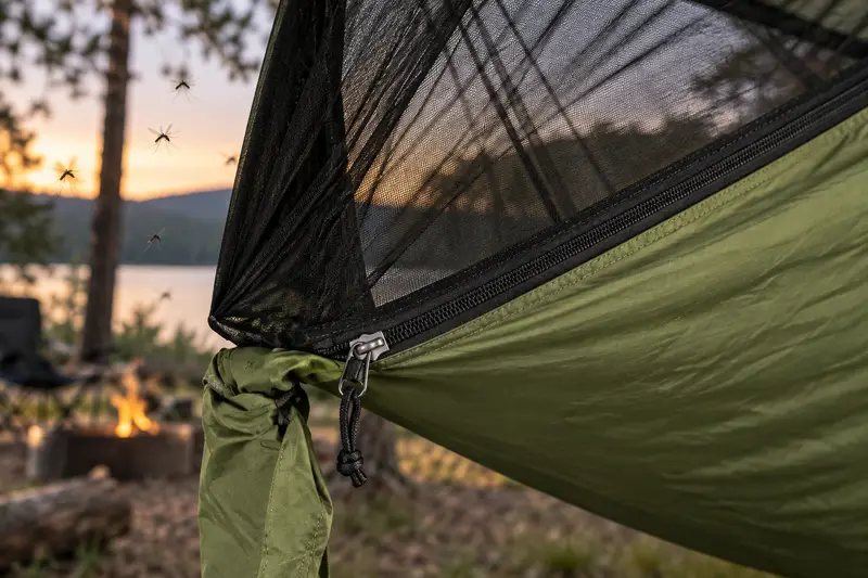 Hammock with Mosquito Net — Buggy Campsite Evenings