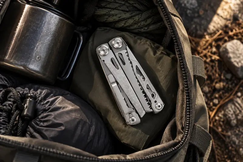 Folding Pliers Multitool — Campsite Kit Packing