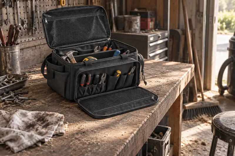 14-Inch Tool Bag — Dusty Workshop Cleanup